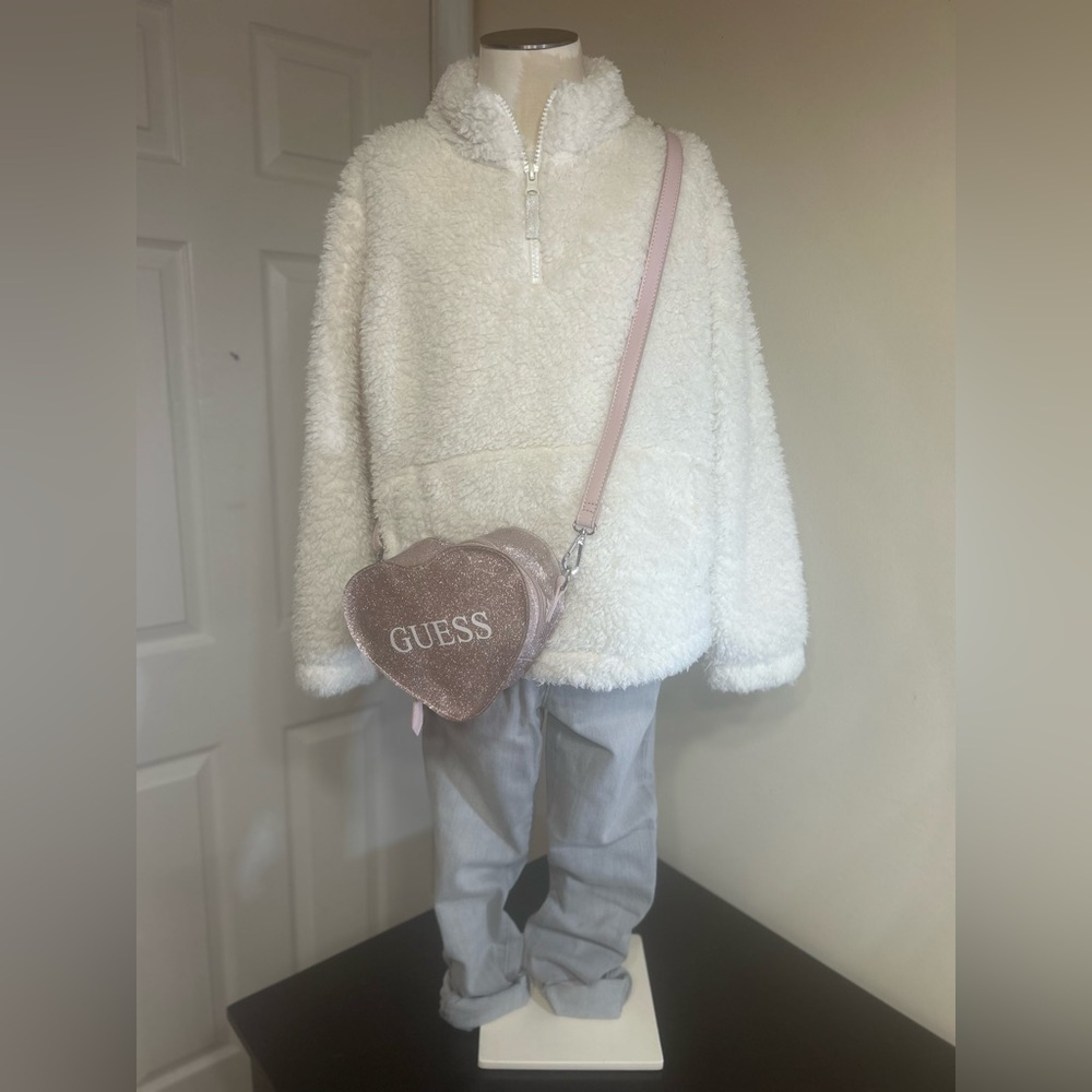 Gap Kids White Fleece 1/2 Zip Pullover